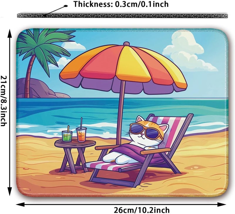 Flodirise Non-Slip Mouse Pad Gaming Mouse Pad Small Mousepad for Computer, Laptop, Gamer, Cat Pattern, 8x10 inch - Image 2
